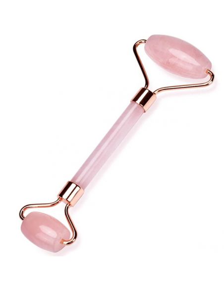 Rodillo para Masaje Doble de Cuarzo Rosa