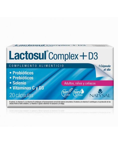 Lactosul Complex + D3 Natysal - 20 cápsulas