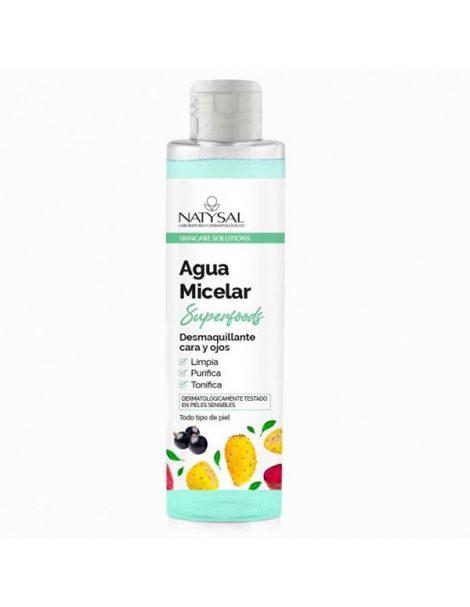 Agua Micelar Superfoods Cara y Ojos Natysal - 200 ml.