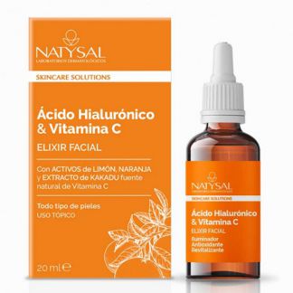 Elixir Facial Ácido Hialurónico y Vitamina C Natysal - 20 ml.