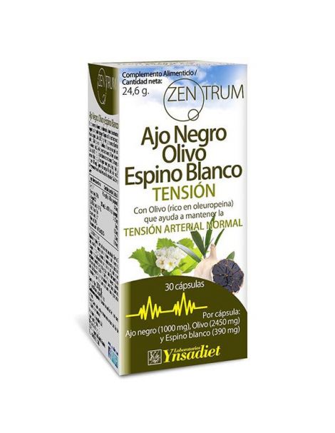 Ajo Negro, Olivo y Espino Blanco Zentrum - 30 cápsulas