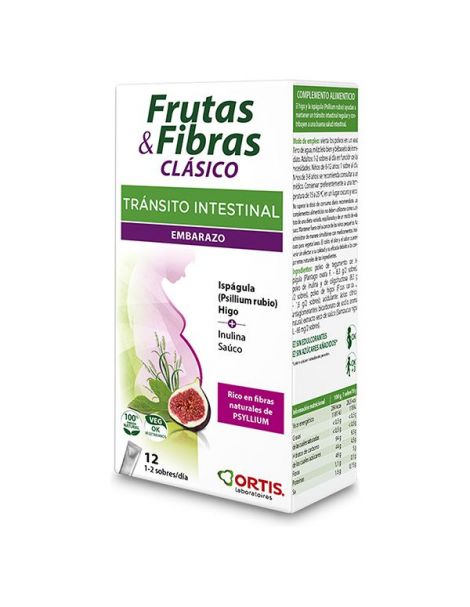 Fruta y Fibra Clásico Embarazo Ortis - 12 sobres