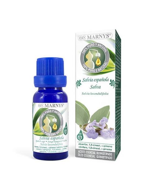 Aceite Esencial Alimentario Salvia Española Marnys - 15 ml.