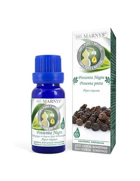 Aceite Esencial Alimentario Pimienta Negra Marnys - 15 ml.