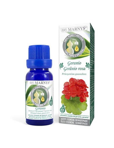 Aceite Esencial Alimentario Geranio Marnys - 15 ml.