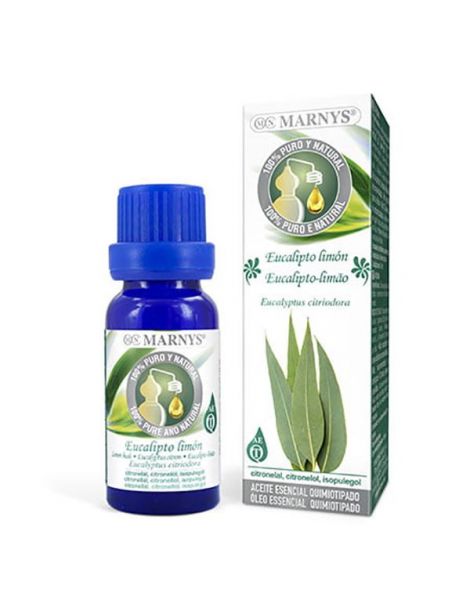 Aceite Esencial Alimentario Eucalipto Limón Marnys - 15 ml.