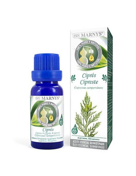 Aceite Esencial Alimentario Ciprés Marnys - 15 ml.