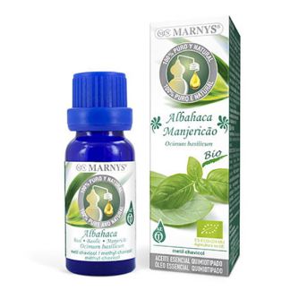 Aceite Esencial Alimentario Albahaca Bio Marnys - 15 ml.