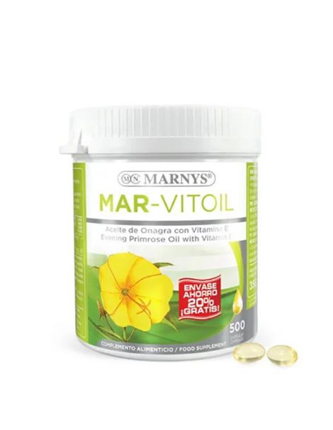 Mar-Vitoil Aceite de Onagra 500 mg. Marnys - 500 perlas