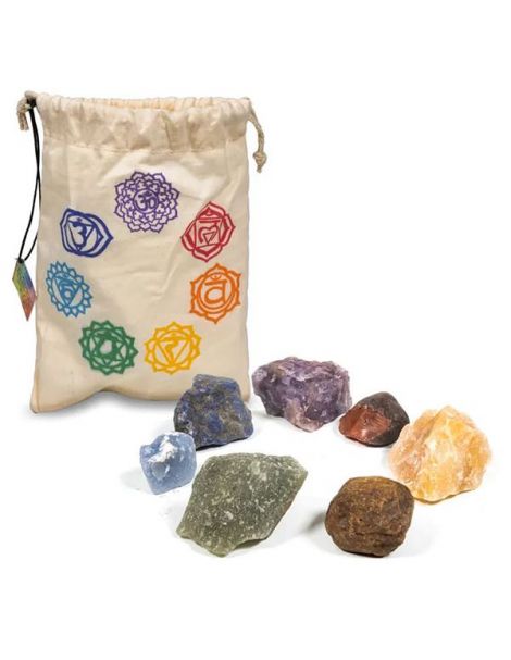 Set Siete Piedras Chakras Brutas