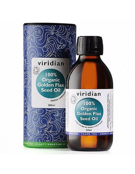 Aceite de Lino Dorado Bio Viridian - 200 ml.