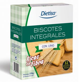 Biscotes con Lino Integrales Dietisa - 270 gramos