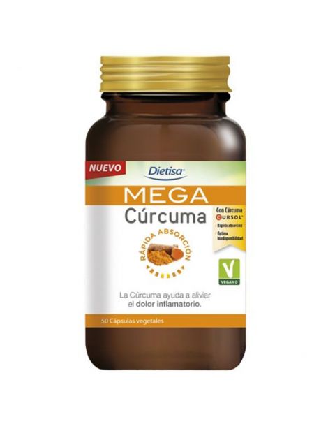 Mega Cúrcuma Dietisa - 50 cápsulas