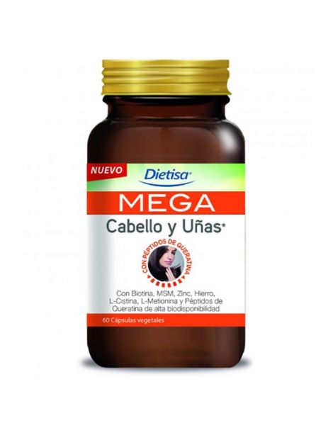 Mega Cabello y Uñas Dietisa - 60 cápsulas