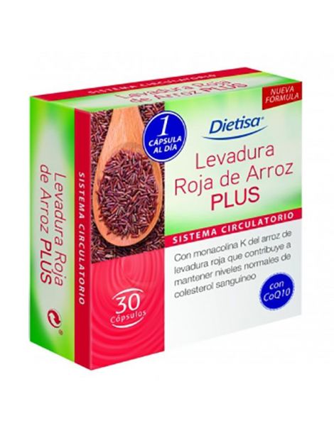 Levadura Roja de Arroz Plus Dietisa - 30 cápsulas