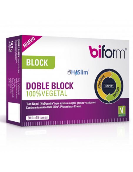 Biform Doble Block Vegano Dietisa - 30 cápsulas