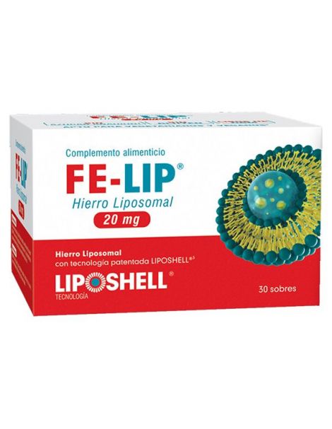 Fe-Lip Hierro Liposomal 20 mg. Liposhell - 30 sobres