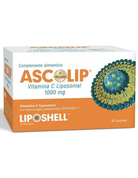 Ascolip Vitamina C Liposomal 1000 mg. Liposhell - 30 sobres