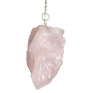 Péndulo de Cuarzo Rosa Bruto