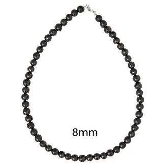 Collar Bolas Shungit - 8 mm.