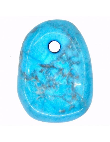 Colgante Canto Rodado Agujereado Turquenita Howlita