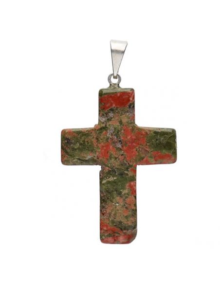 Colgante Cruz Jaspe Unakita