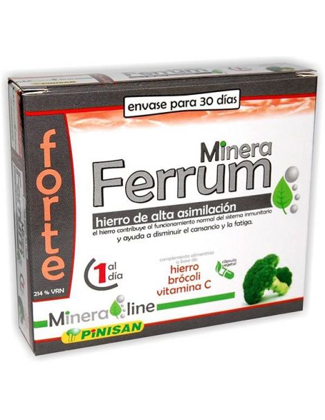 Minera Ferrum Forte Pinisan - 30 cápsulas