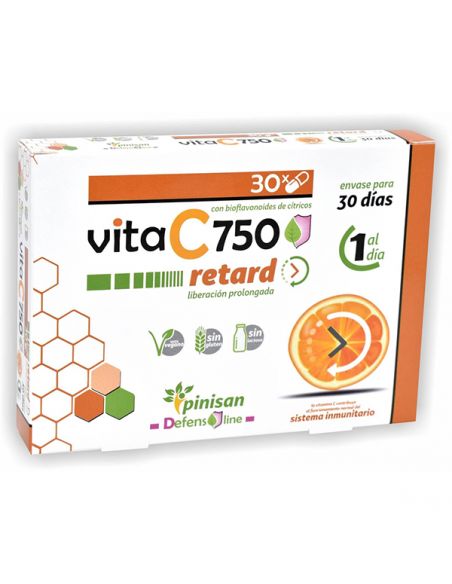Vita C Retard 750 Pinisan - 30 cápsulas