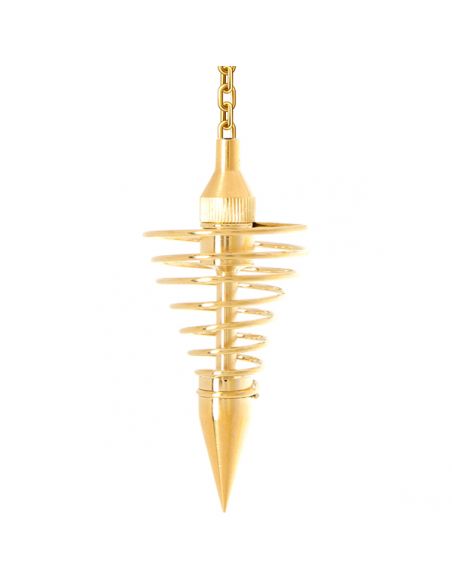 Péndulo Espiral Dorado Cadena