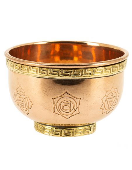 Incensario Cuenco Cobre y Latón 7 Chakras