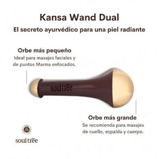 Varita Kansa Wand Doble Ayurvédica para Masaje Facial SoulTree