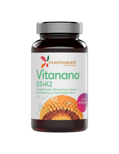 Vitanano Vitaminas D3+K2 Liposomado Mundonatural - 30 cápsulas