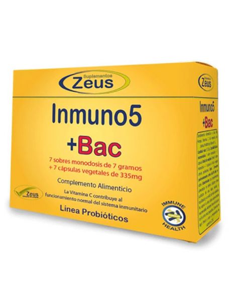 Inmuno5+Bac Zeus - 7 sobres + 7 cápsulas
