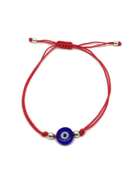 Pulsera Roja con Ojo Turco (Protección)