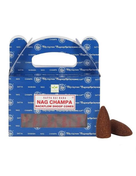 Conos de Incienso Reflujo Nag Champa - caja 24 conos