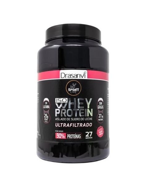 Whey Protein Aislado Fresa Drasanvi - 800 gramos