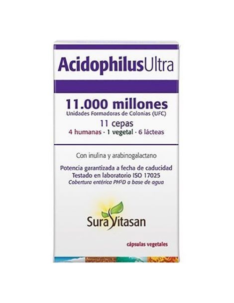 Acidophilus Ultra 11.000 Millones Sura Vitasan - 30 cápsulas