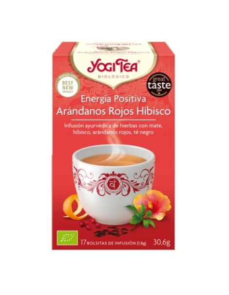 Yogi Tea Energía Positiva Arándanos Rojos Hibisco - 17 bolsitas