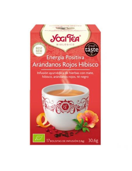 Yogi Tea Energía Positiva Arándanos Rojos Hibisco - 17 bolsitas