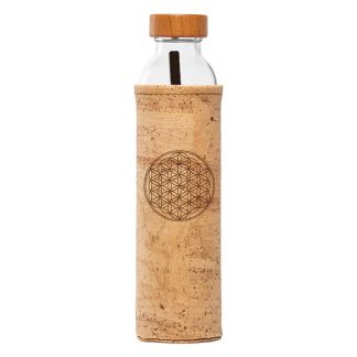 Botella Flaska con Tapón de Rosca Flor de la Vida - 750 ml.