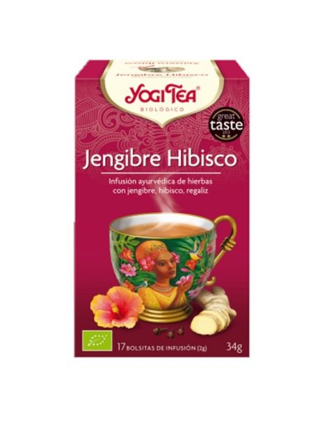 Yogi Tea Jengibre Hibisco - 17 bolsitas