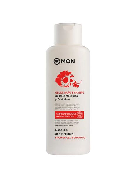 Gel-Champú de Rosa Mosqueta y Caléndula Mon - 300 ml.