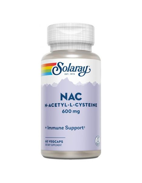 NAC (N-Acetil-Cisteína) 600 mg. Solaray - 60 cápsulas