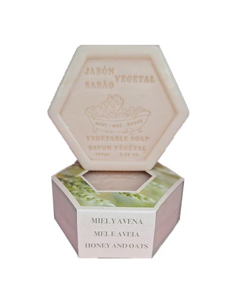 Jabón Hexagonal con Miel y Avena Castillo de Peñalver - 100 gramos