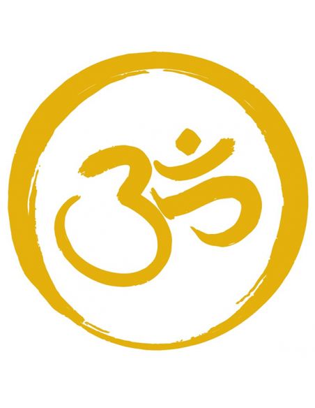 Adhesivo Símbolo OM Dorado - 11.5 cm.