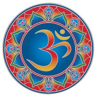 Adhesivo Símbolo OM Azul y Rojo - 14 cm.