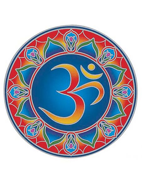 Adhesivo Símbolo OM Azul y Rojo - 14 cm.