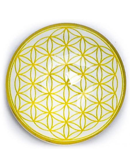 Imán con Flor de la Vida Dorada