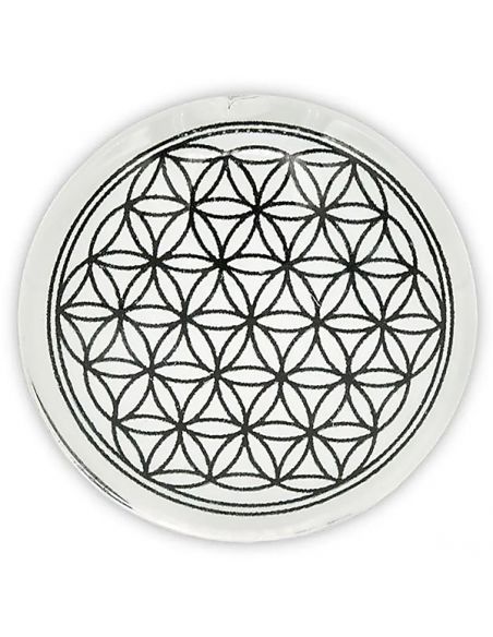 Imán con Flor de la Vida Negra