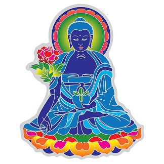 Adhesivo Buda de la Medicina - 21x13 cm.